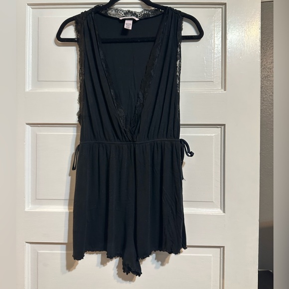 Victoria's Secret Other - Victoria’s Secret black romper, low v-neck